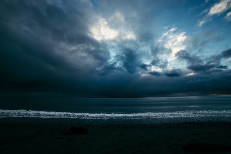 beach at night