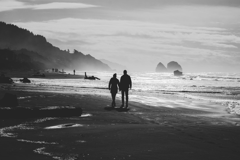 boy and girl on beach